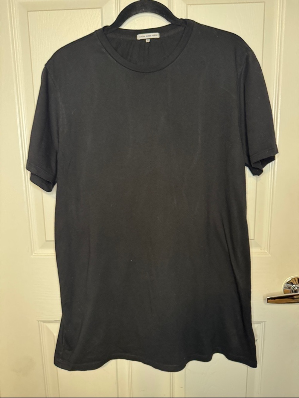 James Perse Black Short Sleeve Crewneck Tee